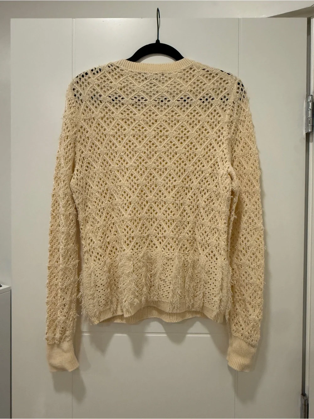 J. Crew Cream Open-Knit Summer Sweater - Women's Large